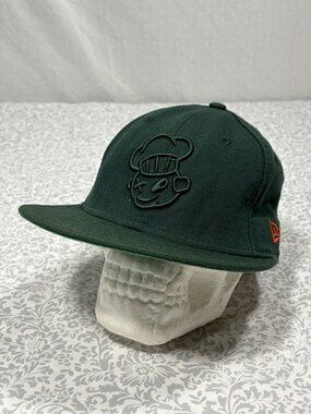 Rare Burn Rubber Detroit X New Era Chef Logo Fitted Hat 7 Green Cap USA 5950